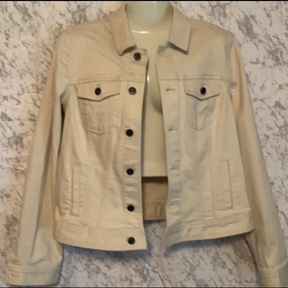 Talbots Jackets & Blazers - TALBOTS WINTER WHITE JEAN JACKET SIZE medium